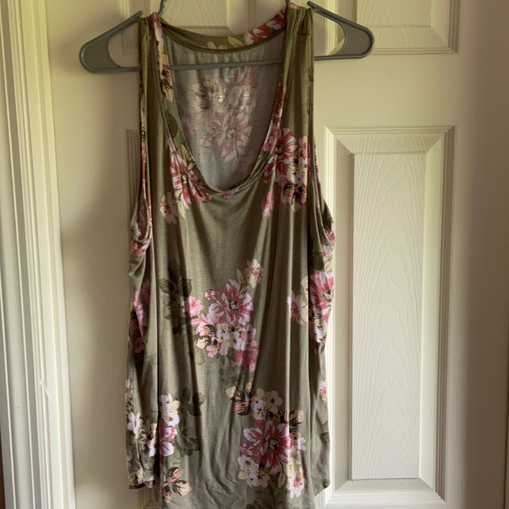 Maurice’s 24/7 XXL Swingy Tank Top-Olive Green